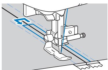 BROTHER F410 - Topstitch around the zipper. - 2