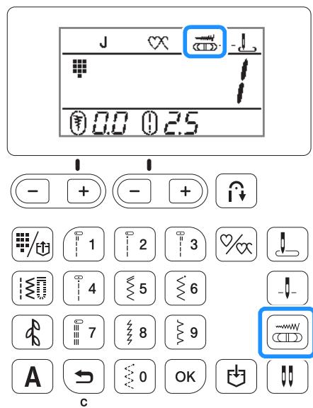 BROTHER F410 - Satin stitching using the sewing speed controller - 2