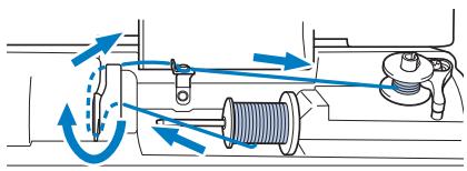 BROTHER F410 - Winding the bobbin - 1