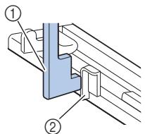 BROTHER F410 - Pull down the buttonhole lever as far as possible. - 2