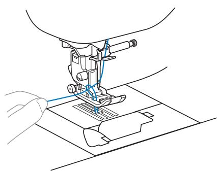 BROTHER F410 - Pulling up the bobbin thread - 3