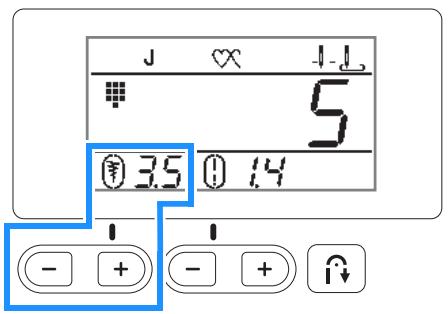BROTHER F410 - Setting the stitch width - 1