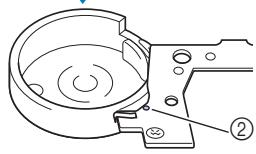 BROTHER F410 - Insert the bobbin case so that the mark on the bobbin case aligns with the mark on the machine. - 2