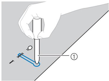 BROTHER F410 - Use the seam ripper to cut towards the pin and open the buttonhole. - 2