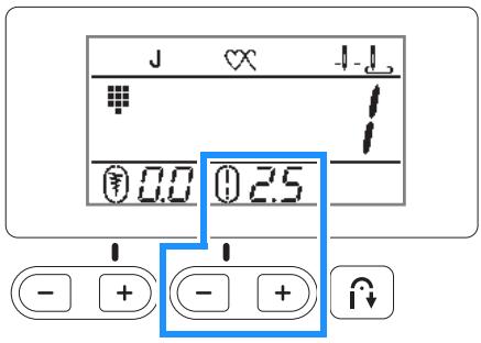 BROTHER F410 - Setting the stitch length - 1