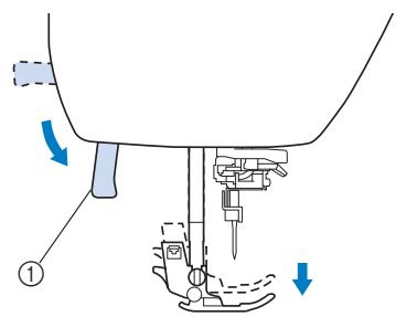 BROTHER F410 - Lower the presser foot lever to lower the presser foot. - 1