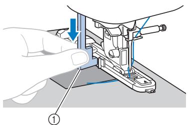 BROTHER F410 - Pull down the buttonhole lever as far as possible. - 1