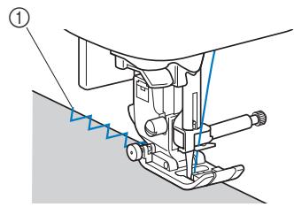 BROTHER F410 - Sew along the edge of the fabric with the needle dropping off the edge at the right. - 1