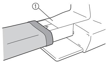 BROTHER F410 - Remove the flat bed attachment to use the free arm. - 1