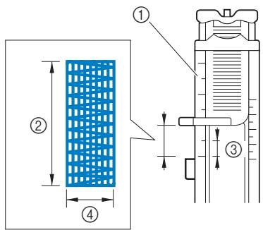 BROTHER F410 - Determine the desired length of the darning. - 1