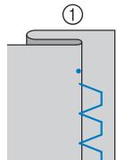 BROTHER FS100WT - Adjust the stitch width until the needle slightly catches the fold of the hem. - 3