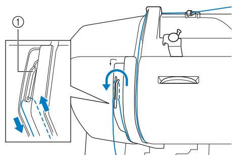 BROTHER FS100WT - Make sure to guide the thread through the thread take-up lever from right to left. - 1