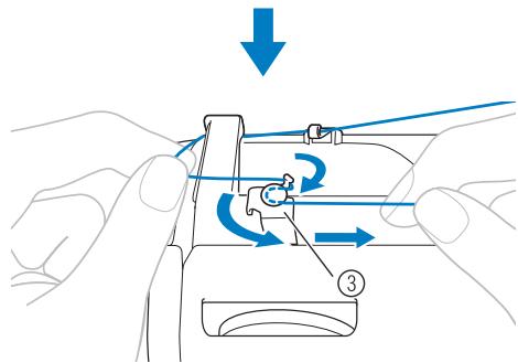 BROTHER FS100WT - Pass the thread as illustrated below. - 3