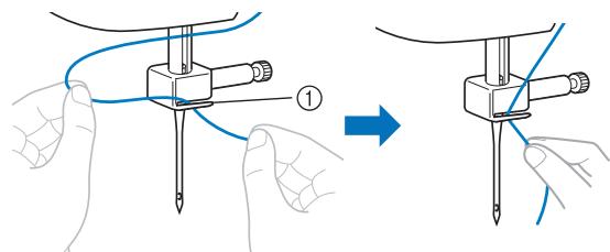 BROTHER FS100WT - Put the thread behind the needle bar thread guide. - 1