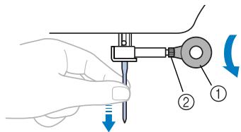 BROTHER FS100WT - Remove the needle by turning the needle clamp screw counterclockwise. - 1