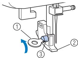 BROTHER FS100WT - Loosen the presser foot holder screw. - 1