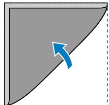 BROTHER FS100WT - Fold the fabric along the bias. - 1