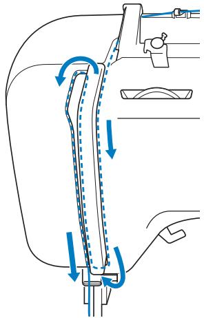 BROTHER FS100WT - Feed the upper thread as illustrated below. - 1