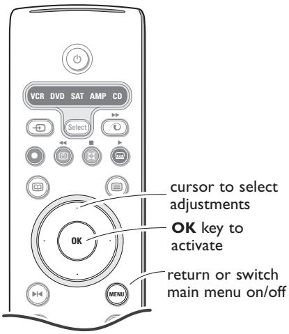 PHILIPS 29PT9020 - To use the menus - 1