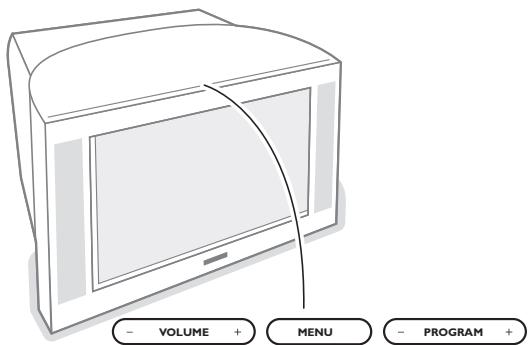 PHILIPS 29PT9020 - Tasten oppe på TV-apparatet - 1