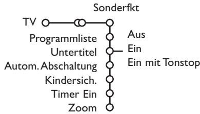 PHILIPS 29PT9020 - Sonderfunktionen Menü - 1