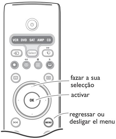 PHILIPS 29PT9020 - Para utilizar o menu - 1