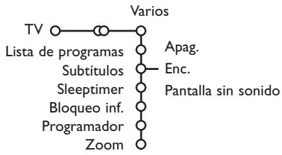 PHILIPS 29PT9020 - Menú Varios - 1