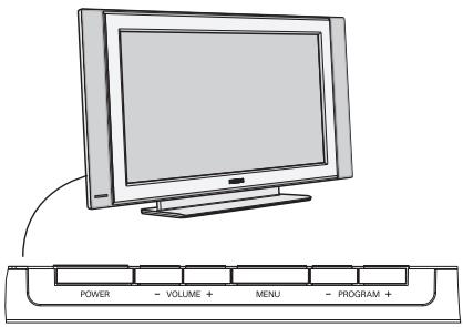 PHILIPS 32PF4320 - Die Tasten des Fernsehgerätes - 1