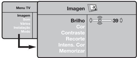 PHILIPS 32PF4320 - Para utilizar o menu - 1