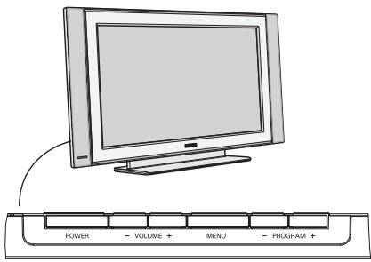 PHILIPS 32PF4320 - Toetsen van het TV toestel - 1
