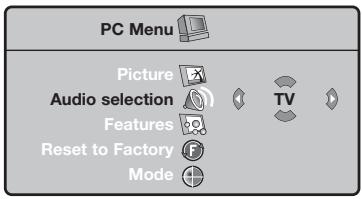 PHILIPS 32PF4320 - Using the PC menus - 2