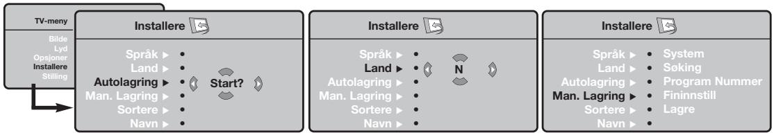 PHILIPS 32PF4320 - Via TV-menyen: - 1