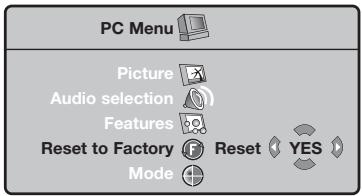 PHILIPS 32PF4320 - Using the PC menus - 4