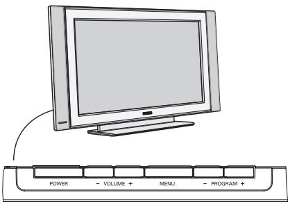 PHILIPS 32PF4320 - As teclas do televisor - 1