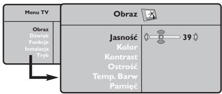 PHILIPS 32PF4320 - Korzystanie z menu - 1
