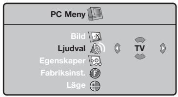 PHILIPS 32PF4320 - Använding av menyer i PC-läge - 2