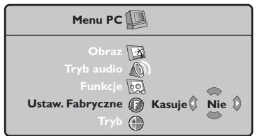 PHILIPS 32PF4320 - Menu trybu PC - 4