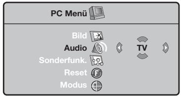 PHILIPS 32PF4320 - Verwenden des PC-Menüs - 2