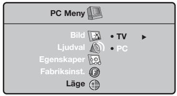 PHILIPS 32PF4320 - Använding av menyer i PC-läge - 5