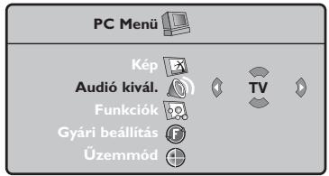PHILIPS 32PF4320 - A PC menük használata - 2