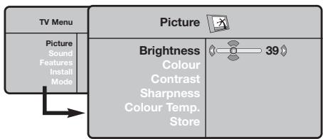 PHILIPS 32PF4320 - To use the menus - 1