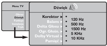 PHILIPS 32PF4320 - Korzystanie z menu - 2