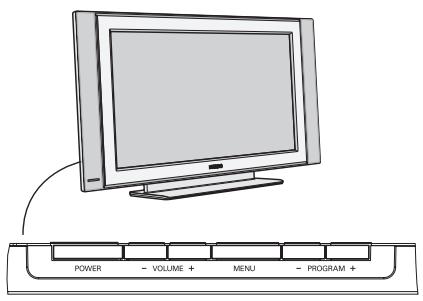 PHILIPS 32PF4320 - The keys on the TV set - 1