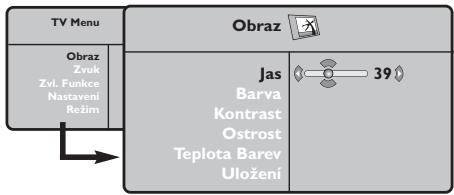 PHILIPS 32PF4320 - Používání menu - 1