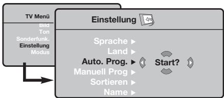 PHILIPS 32PF4320 - Mittels TV- Menü: - 1