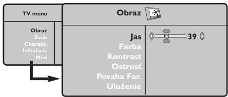 PHILIPS 32PF4320 - Použitie menu - 1