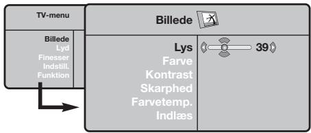 PHILIPS 32PF4320 - Brug af menuerne - 1