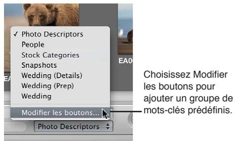 APPLE APERTURE 3.4 - Création d'un groupe de mots-clés prédéfinis - 1