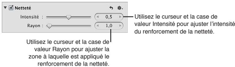 APPLE APERTURE 3.4 - Pour augmenter la netteté d'une image à l'aide des commandes nettété - 1