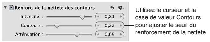 APPLE APERTURE 3.4 - Pour renforcer la netteté d'une image à l'aide des commandes « renforcement de la netteté des contours - 2